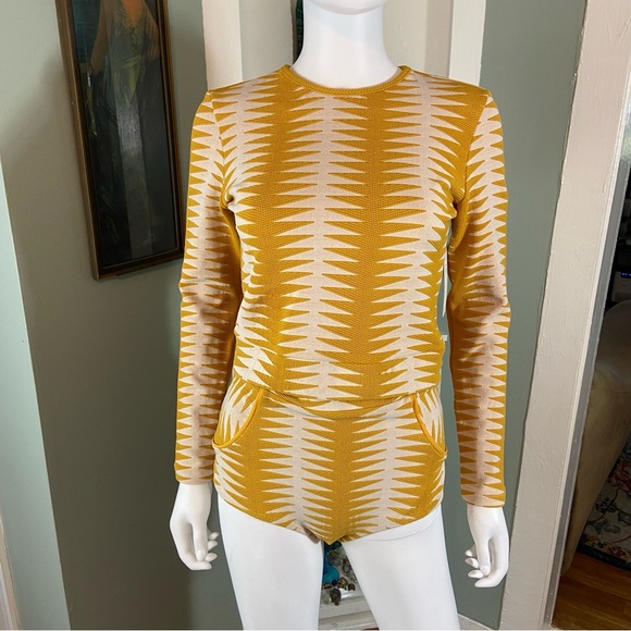 New Seea Georgia Bottoms Palomar Rashguard Top Areia Geometric Swimwear Bikini L - Picture 2 of 14